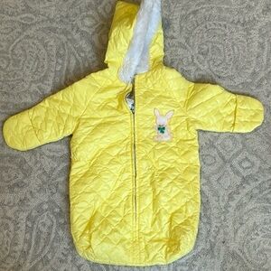 Vintage Baby Bunting Bag Yellow
